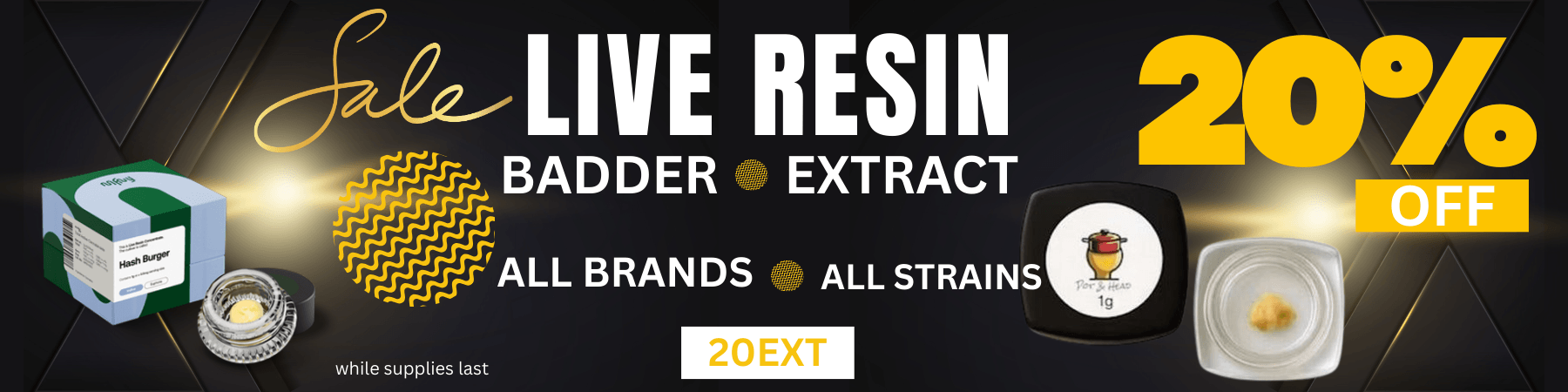 25% off live resin extracts