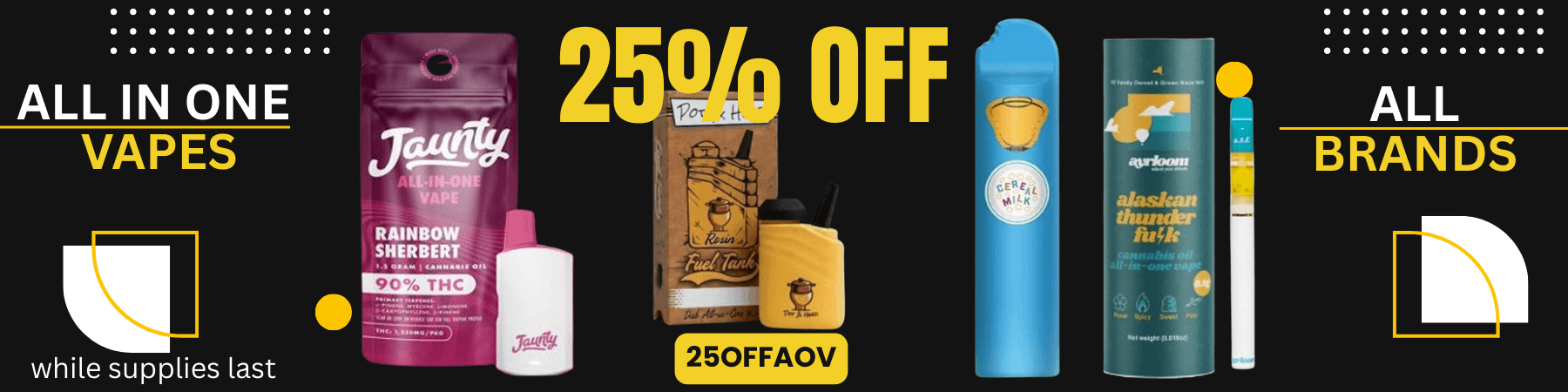 25% off AIO vapes